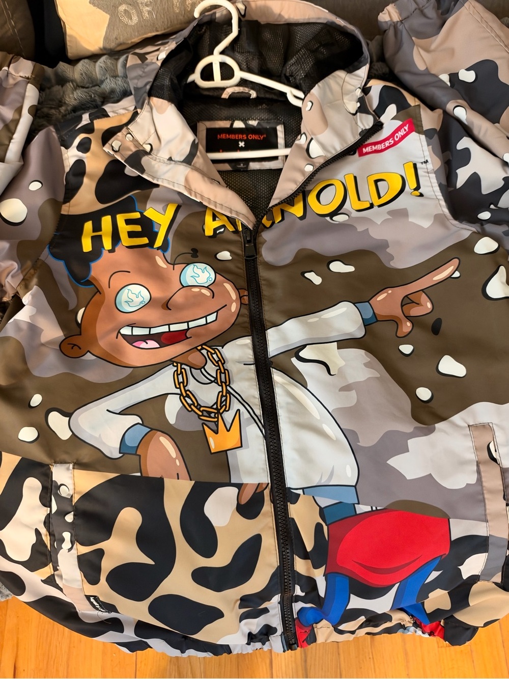 Members Only Multi-Color 'Hey Arnold!' Graphic Windbreaker